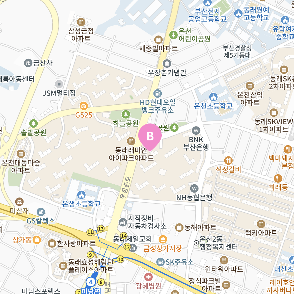 동래래미안 지도