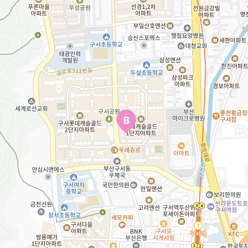 구서 지도
